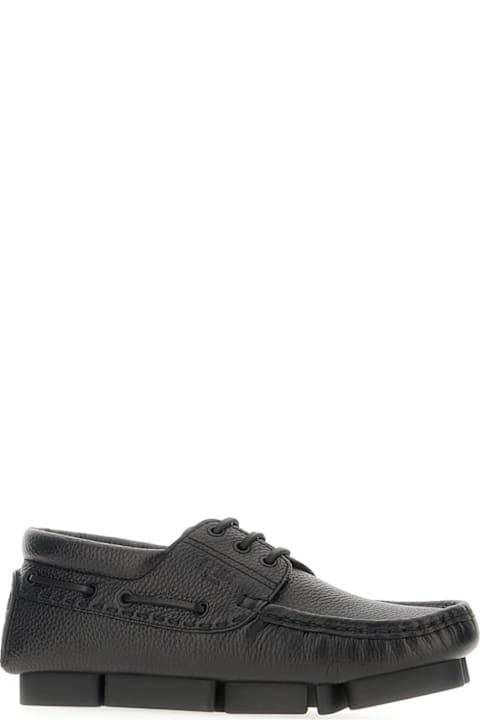 Sale for Men Fendi Black Leather Driver Loafers