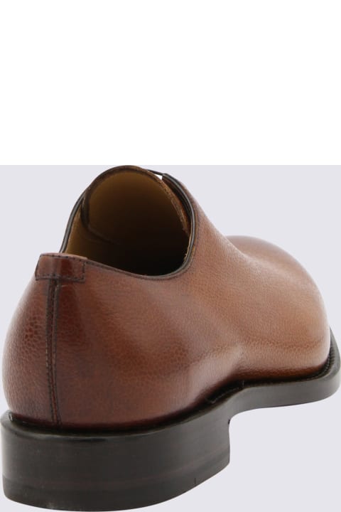 Ferragamo Shoes for Men Ferragamo Brown Leather Angiolo Loafers