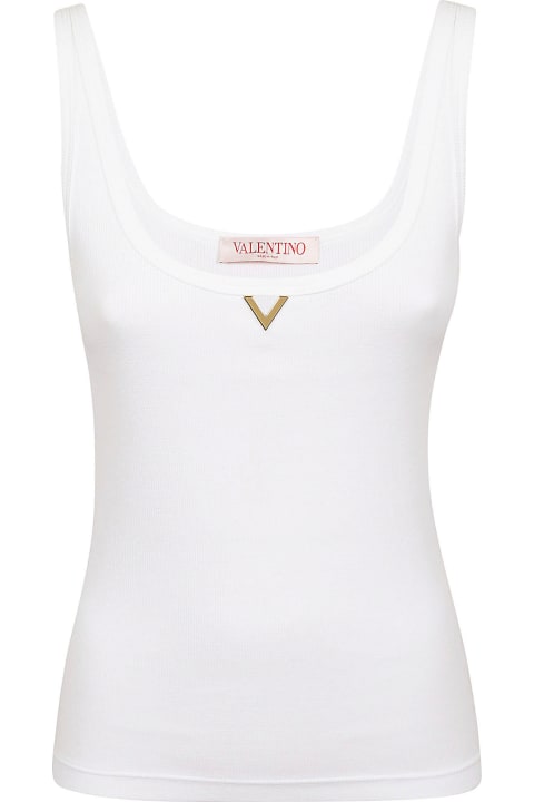 Valentino for Women Valentino Jersey Top Ribbed Cotton