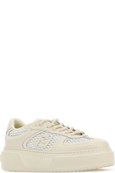 Fendi Sneakers for Women Fendi Sand Leather And Mesh Sneakers