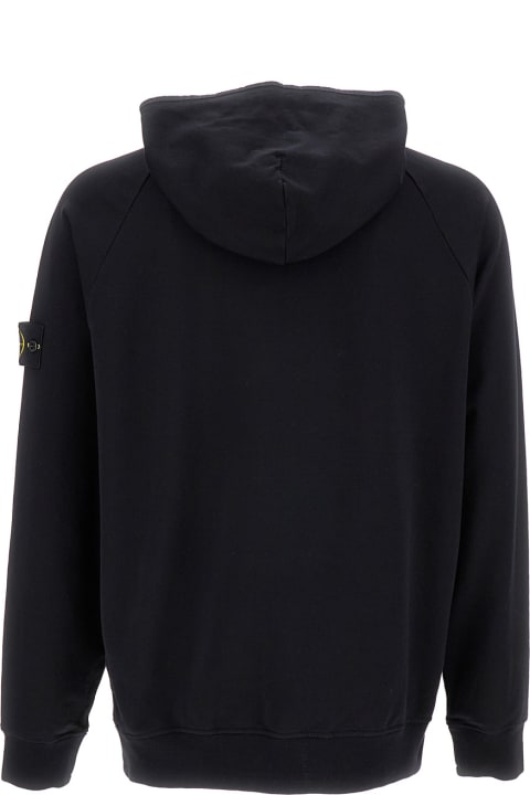 Fleeces & Tracksuits for Men Stone Island Hooded Sweatshirt With Logo Application On Sleeve