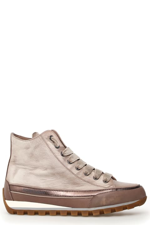 Candice Cooper Shoes for Women Candice Cooper Beige Nappa Leather High-top Sneaker