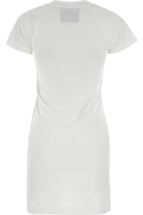 ウィメンズ Moschinoのワンピース＆ドレス Moschino White Cotton T-shirt Dress