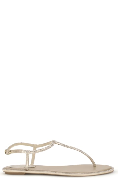 René Caovilla Diana Sandals With Crystals