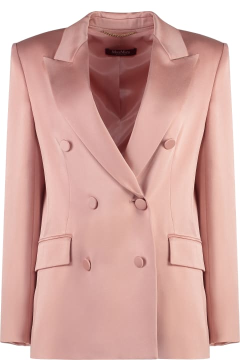 Coats & Jackets for Women Max Mara Studio Teiera Double Breasted Blazer