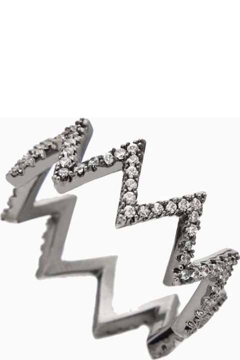 Rings for Women Federica Tosi Ring Crown Black Diamond