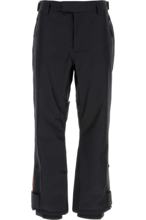 Pants for Men Prada Black Polyester Extreme Tex Ski Pant