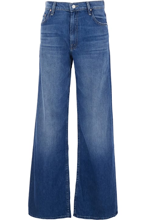Mother for Men Mother 'the Rerun Zip Sneak' Blue Jeans With Belt Loops And Logo Embroidery On The Rear In Denim Woman