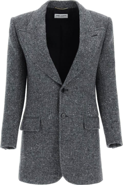Saint Laurent Tweed Single-breasted Jacket
