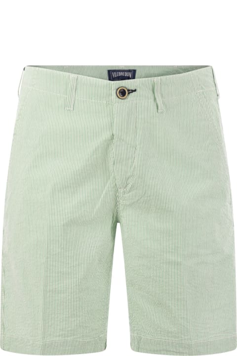 ウィメンズ新着アイテム Vilebrequin Micro Striped Cotton Bermuda Shorts