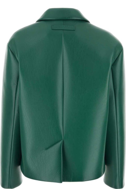 Miu Miu Coats & Jackets for Women Miu Miu Single-breasted Leather Jacket