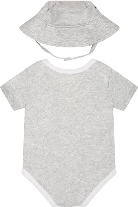 Bodysuits & Sets for Baby Girls Nike Grey Set For Baby Kids With Logo