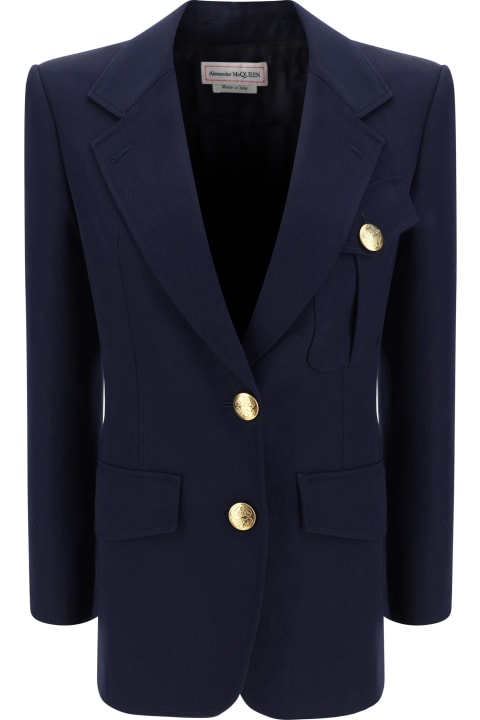 Coats & Jackets for Women Alexander McQueen Cavalry Twill Blazer