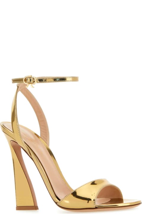 Fashion for Women Gianvito Rossi Gold Leather Aura Sandals