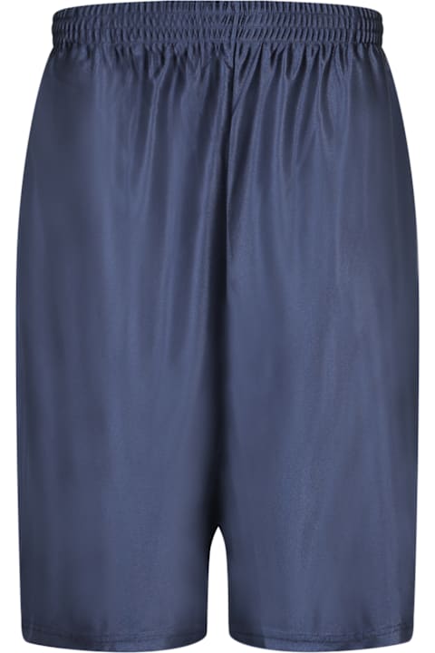 Balenciaga for Men Balenciaga 'unity Sports Icon' Dark Blue Basket Shorts With Unity Motif In Laminated Jersey Man