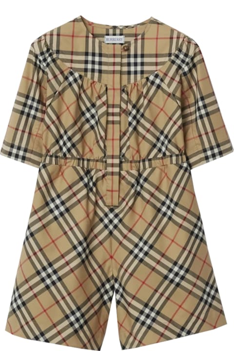 Dresses for Girls Burberry Stretch Check Cotton Tracksuit