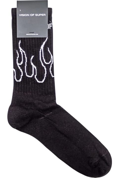 メンズ Vision of Superのアンダーウェア Vision of Super Socks Flames