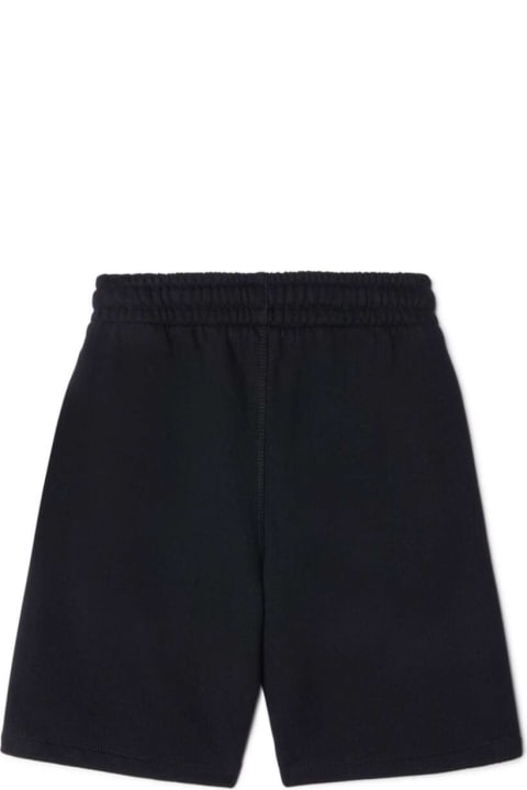 Off-White for Kids Off-White Black Shorts With Drawstring In Cotton Boy