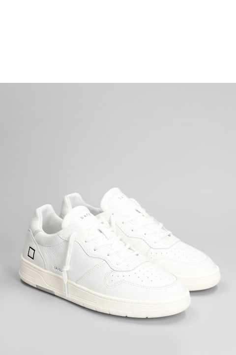 D.A.T.E. Sneakers for Men D.A.T.E. Court Sneakers In White Leather