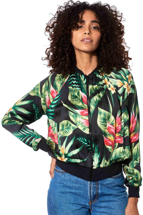 Fashion for Women MC2 Saint Barth Tropical Print Bomber Jacket