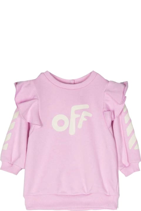 ベビーガールズ Off-Whiteのニットウェア＆スウェットシャツ Off-White Pink Sweatshirt Baby Girl