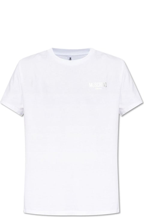 أدوات منزلية Moschino Logo Printed Crewneck T-shirt