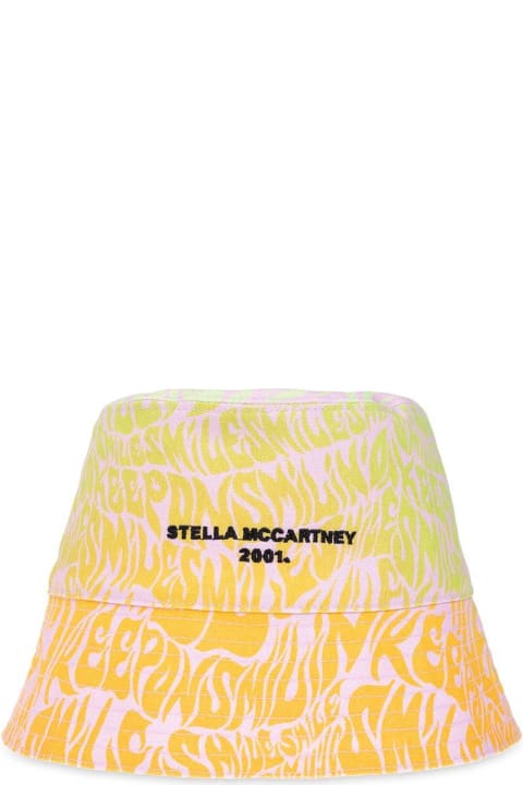 Stella McCartney Hats for Women Stella McCartney Logo-embroidered Reversible Bucket Hat