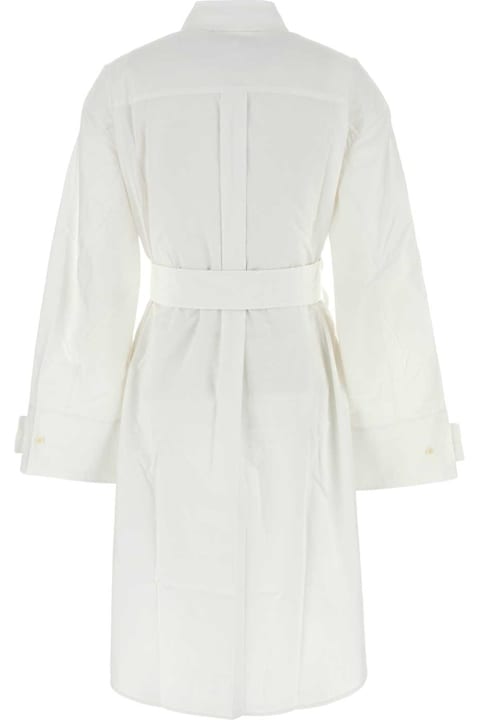 【関税&送料込】Jw Anderson White Poplin Shirt Dress J.W. Anderson White Poplin Shirt Dress | italist