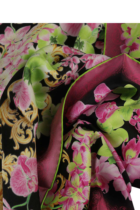 Accessories Sale for Women Versace Allover Floral Printed Scarf
