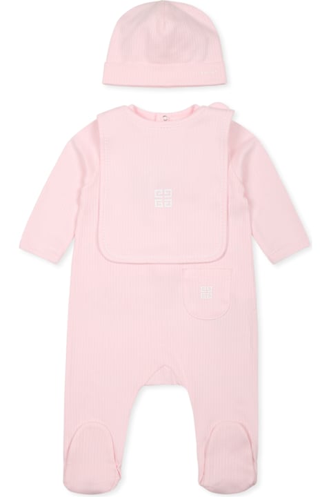 Givenchy Bodysuits & Sets for Women Givenchy Pink Romper Set For Baby Girl With Logo