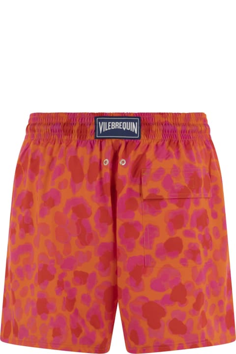 Swimwear for Men Vilebrequin Stretch Beach Shorts With Patterned Print