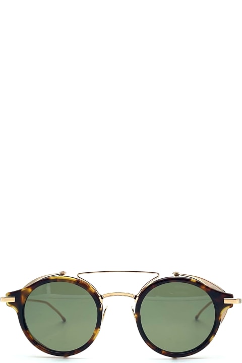 Thom Browne Eyewear for Men Thom Browne Round - Tortoise / Gold Sunglasses