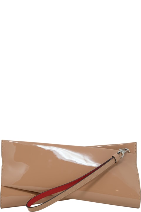 ウィメンズ新着アイテム Christian Louboutin Christian Louboutin Nude Patent Leather Loubitwist Clutch Bag