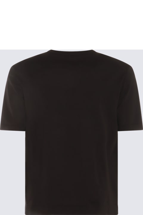 Piacenza Cashmere Topwear for Men Piacenza Cashmere Black Cotton T-shirt
