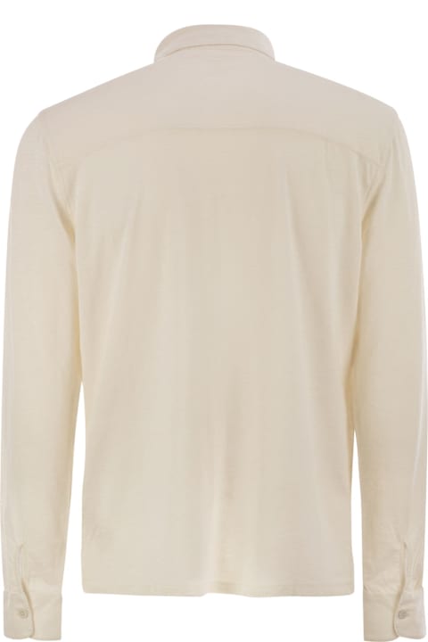 Majestic Filatures Topwear for Men Majestic Filatures Linen Long-sleeved Shirt