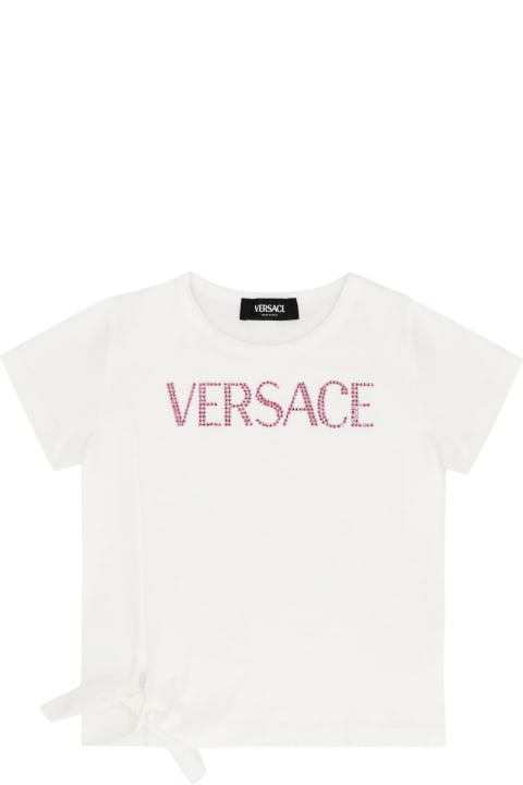 Young Versace T-Shirts & Polo Shirts for Girls Young Versace Cotton Crew-neck T-shirt