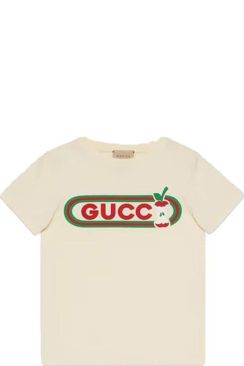キッズ GucciのTシャツ＆ポロシャツ Gucci Gucci Kids T-shirts And Polos White