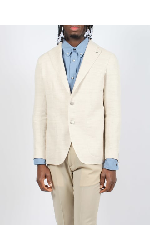 Tagliatore Coats & Jackets for Women Tagliatore Linen Cotton Blend Single Breasted Blazer