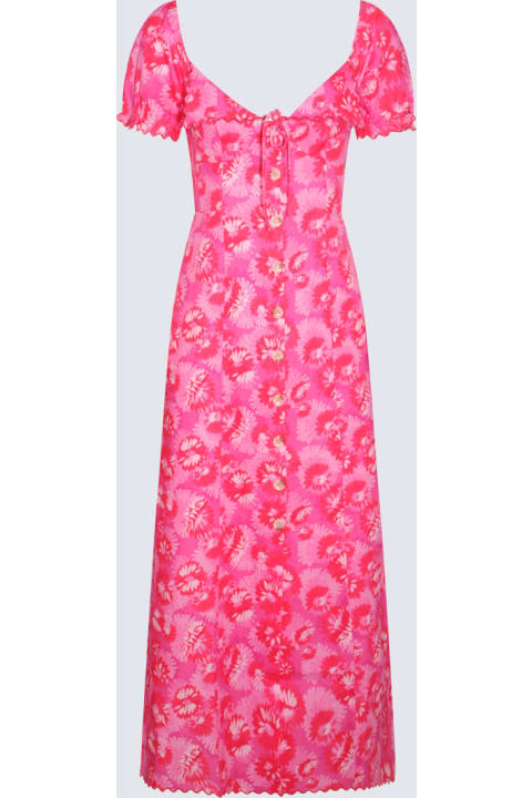 RIXO Dresses for Women RIXO Pink Multicolour Linen-viscose Blend Briella Dress