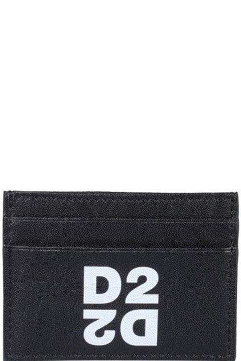 Wallets for Men Dsquared2 Logo Printed Card Holder