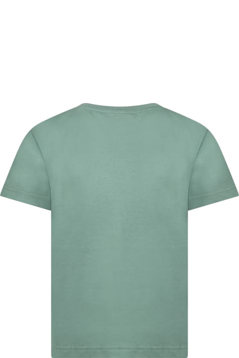 Green T-shirt For Boy With Iconic Crocodile