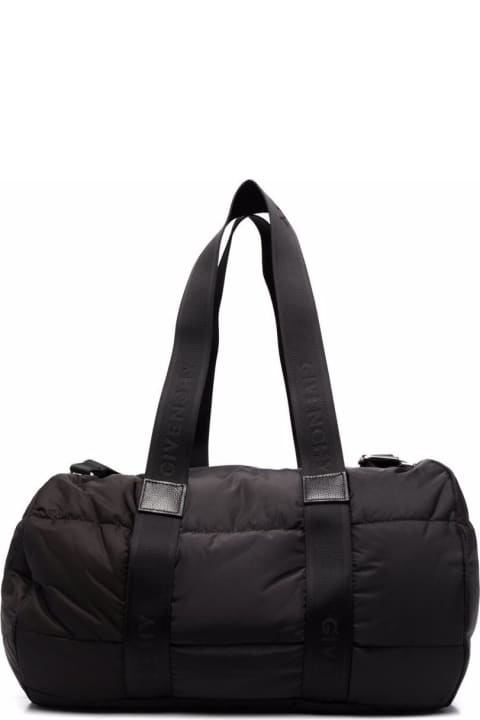 Givenchy Kids Black Nylon And Leather Changing Bag With Logo