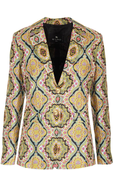 Etro Coats & Jackets for Women Etro Printed Silk Blazer