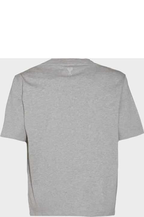 Ami Alexandre Mattiussi Topwear for Men Ami Alexandre Mattiussi Grey Cotton T-shirt