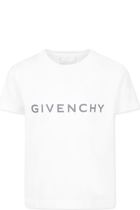 Homeware Givenchy White T-shirt For Kids With Logo