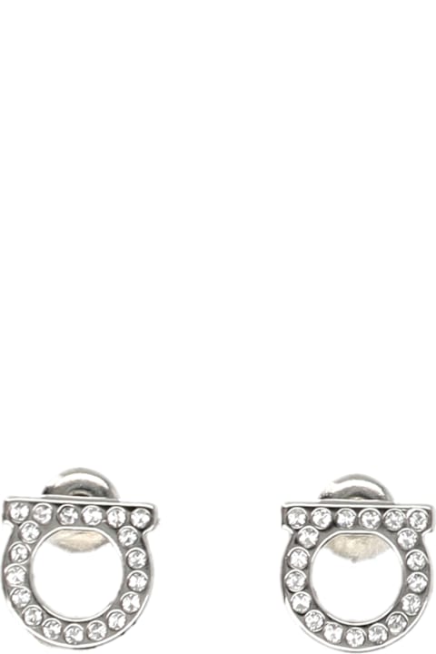 Ferragamo Earrings for Women Ferragamo Gancini Crystals Earrings (s)