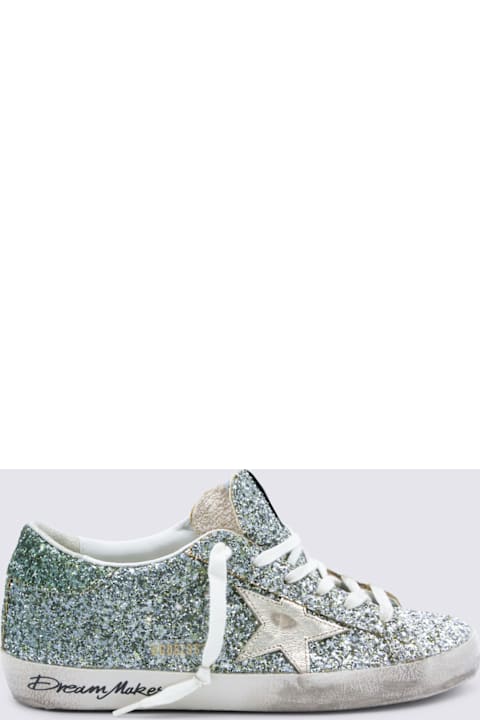 Golden Goose Green Leather Sneakers