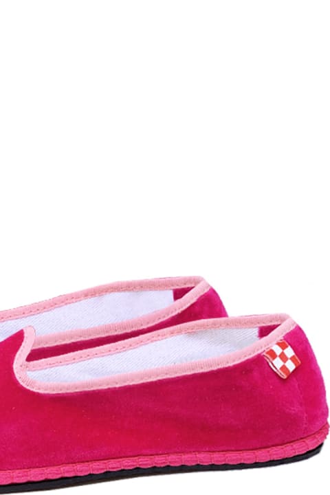 Homeware MC2 Saint Barth Fucsia Velvet Slippers Friulane