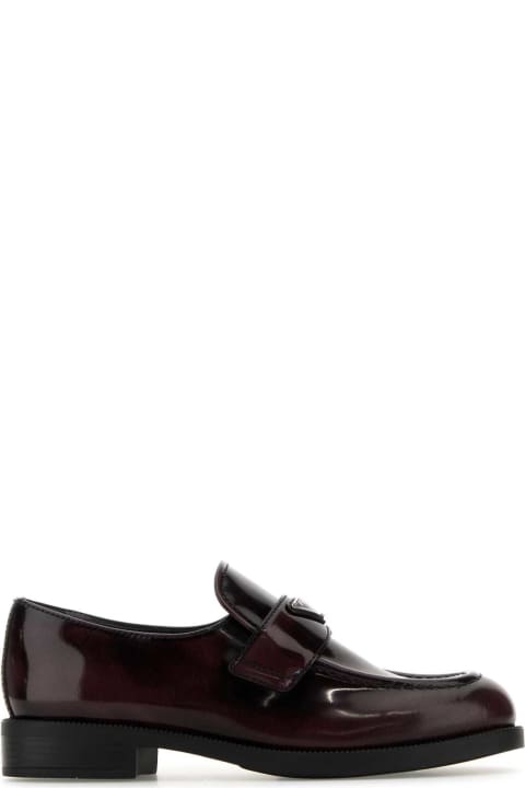 Prada Grape Leather Loafers
