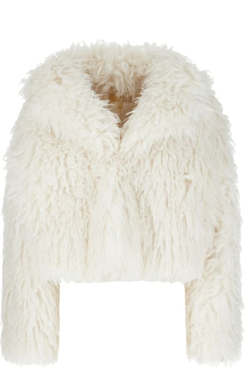 Michael Kors for Kids Michael Kors White Faux Fur Coat